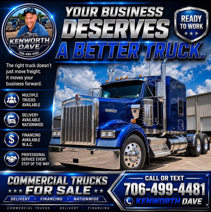 Kenworth Dave: Your business deserves a better truck. Call or text 706-499-4481.