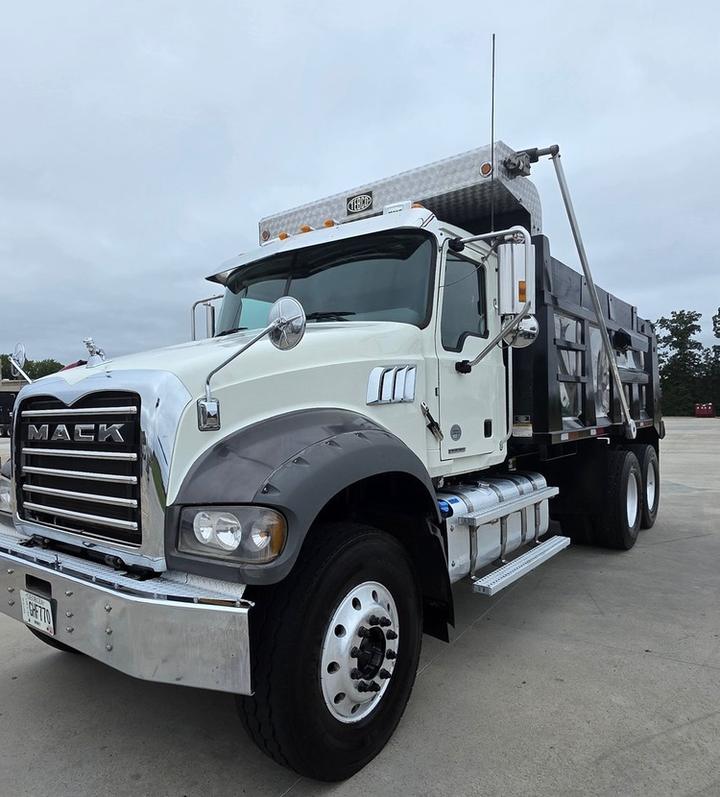 2021 Mack Granite Tandem Dump Truck, front 3/4 passenger side