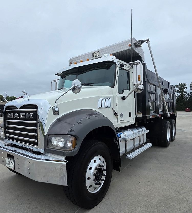 2021 Mack Granite Tandem Dump Truck, front 3/4 passenger side