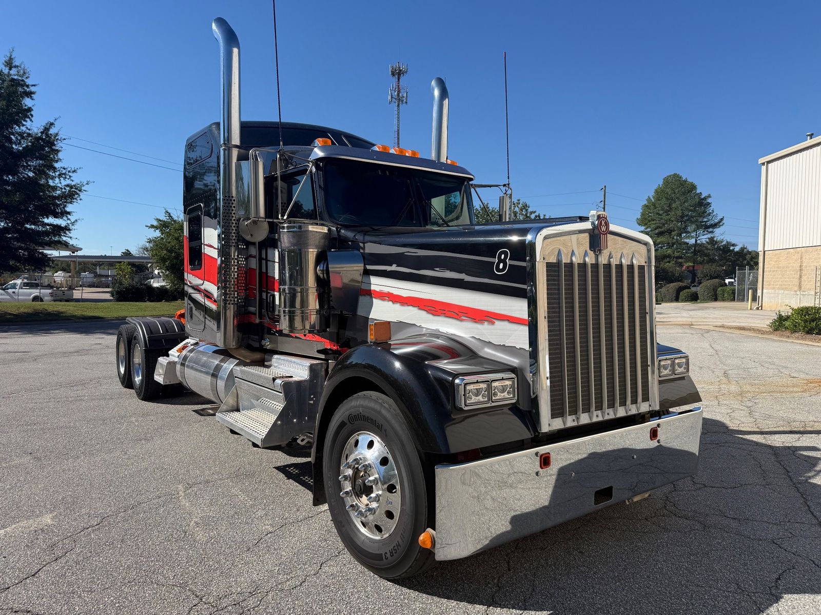 2022 Kenworth W900L 72" AeroCab Sleeper with Wet Kit, front 3/4 passenger side