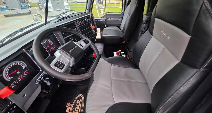 2022 Mack Granite Tandem Dump Truck, interior, driver seat and wheel